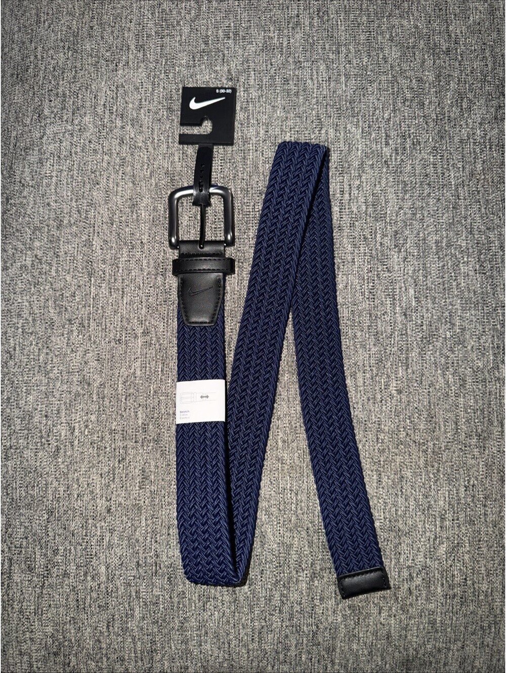 Nike Golf Stretch Woven Navy Blue Belt Men's Size Small (30-32) New With Tags